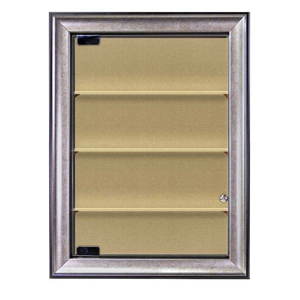 Indoor Enclosed Combo Board, 48"x36", Black Frame/Blue & Black